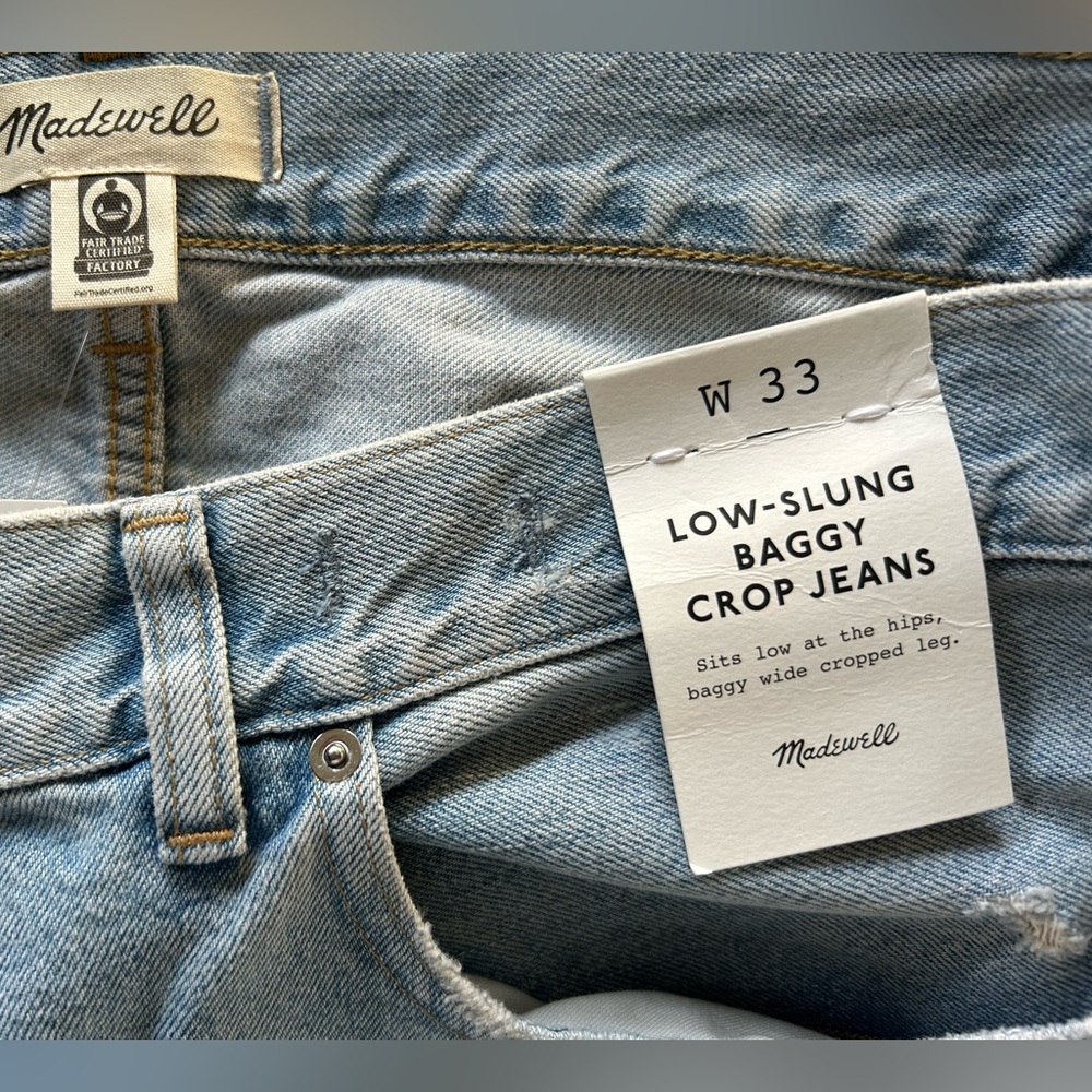 Madewell Sky Blue Low-Slung Baggy Jeans